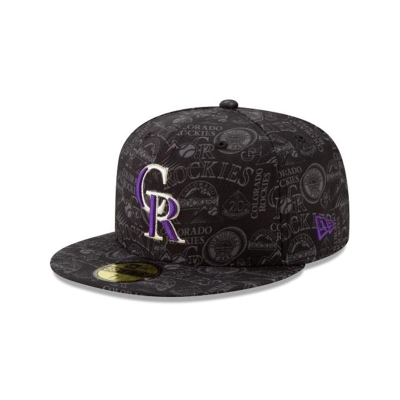 Sapca New Era Colorado Rockies MLB Sketched 59FIFTY Fitted - Negrii